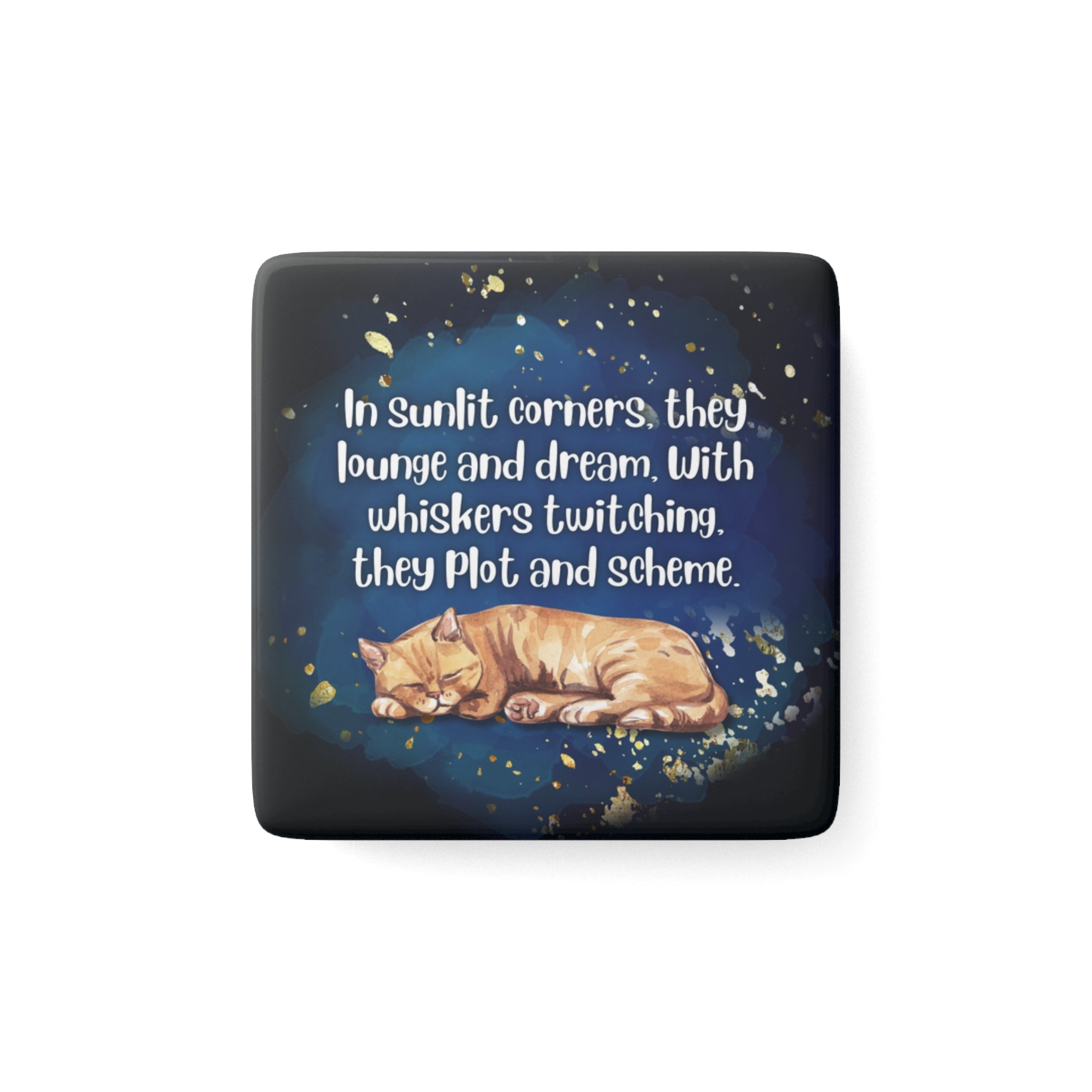 Sunlit Corners Porcelain Magnet, Square