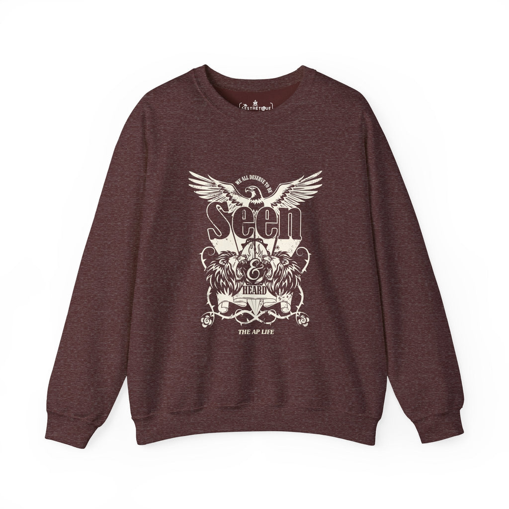 We All Deserve to be Seen & Heard - Adult Unisex Heavy Blend™ Crewneck Sweatshirt