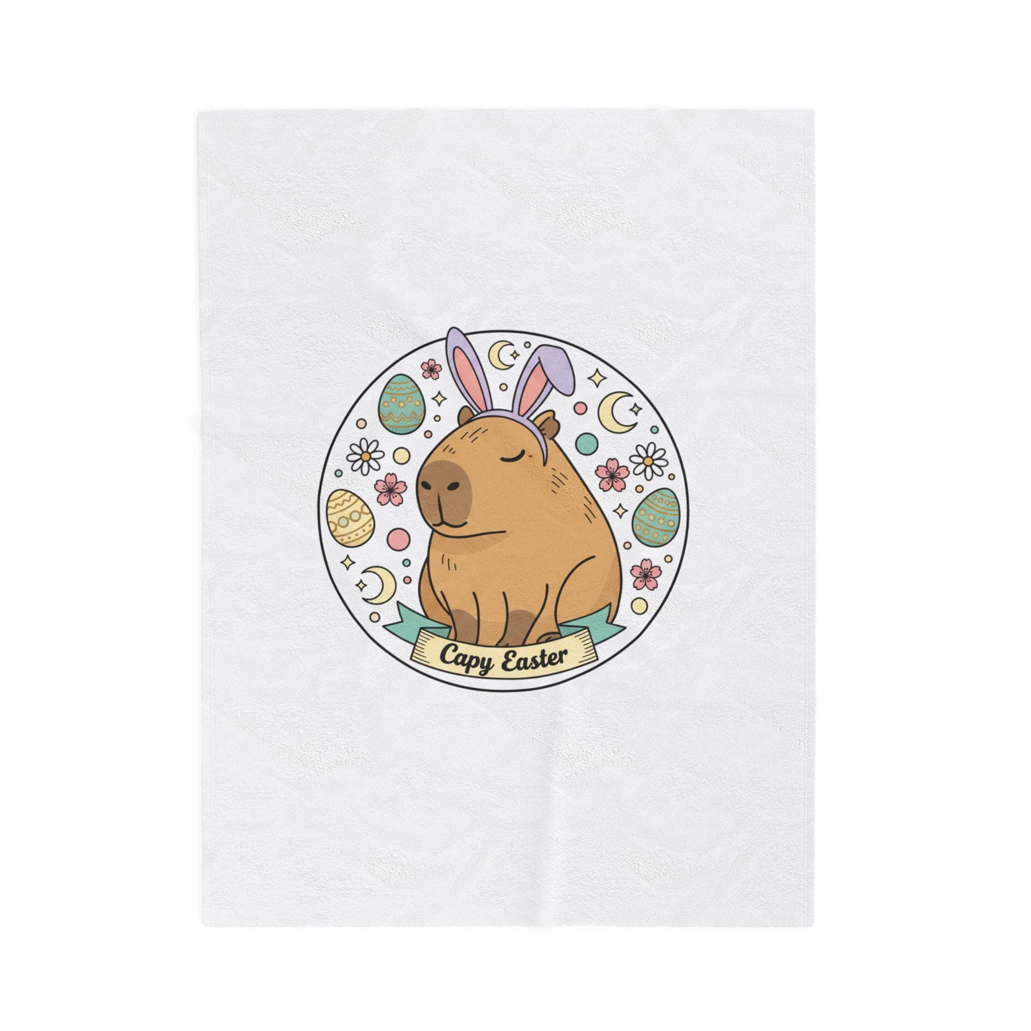 Easter bunny aesthetic Velveteen Plush Blanket, pastel spring cottagecore, vintage Easter