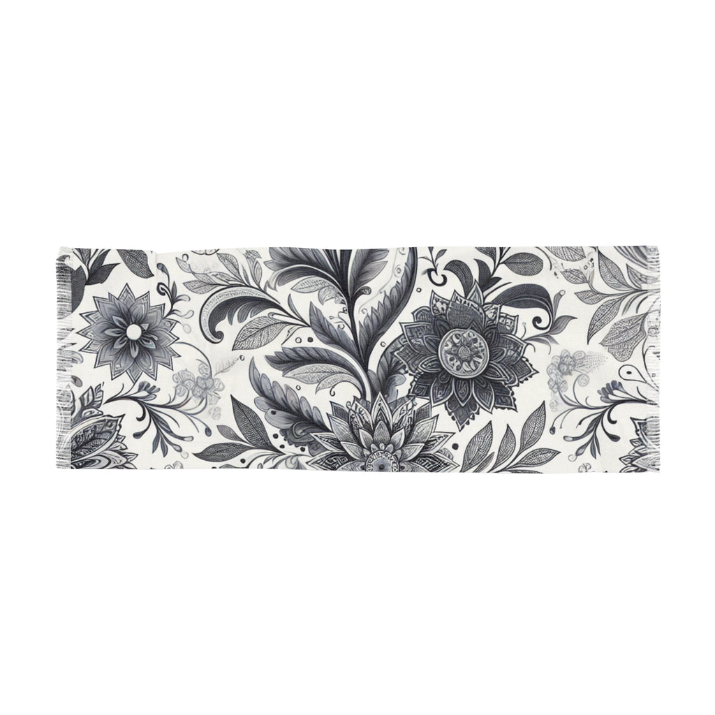 Elegant Floral Light Scarf | Fashion Accessory, Spring Outfit, Festival Wear, Gift for Mom, Trendy Wrap