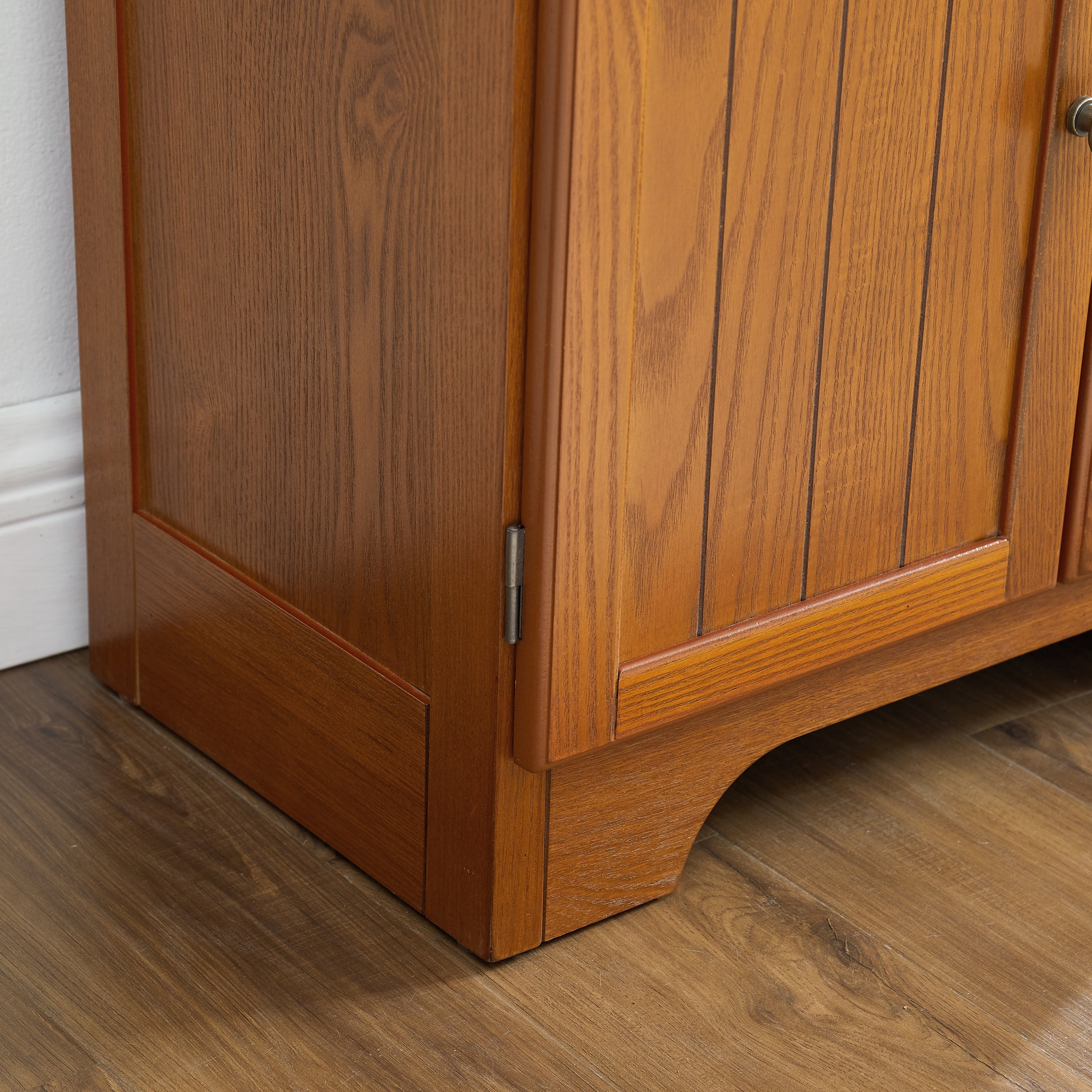 72.4' Tall Storage Cabinet Tall Storage Cabinet with 8 Doors and 4 Shelves ,Bookshelf Living Room, Kitchen, Dining Room, Office  Freestanding Storage Cabinet,Oak