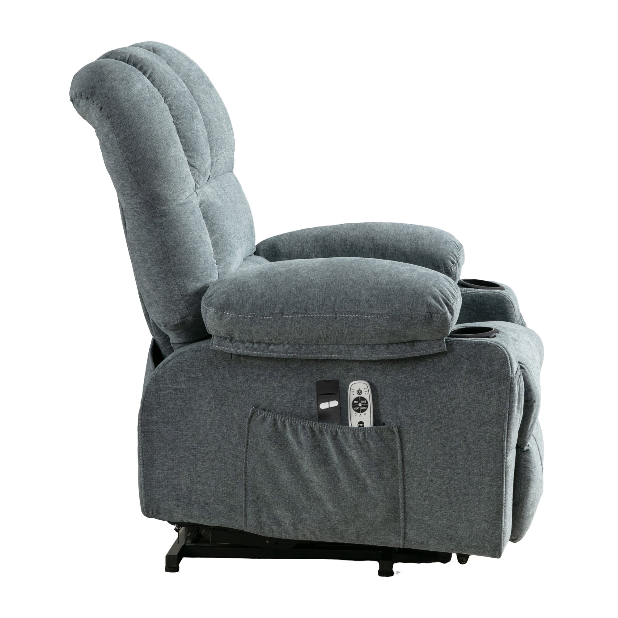 Power Electric massage lift lounge chair, suitable for the elderly, with heating and vibration functions, with USB, can be used for lying down. BLUE