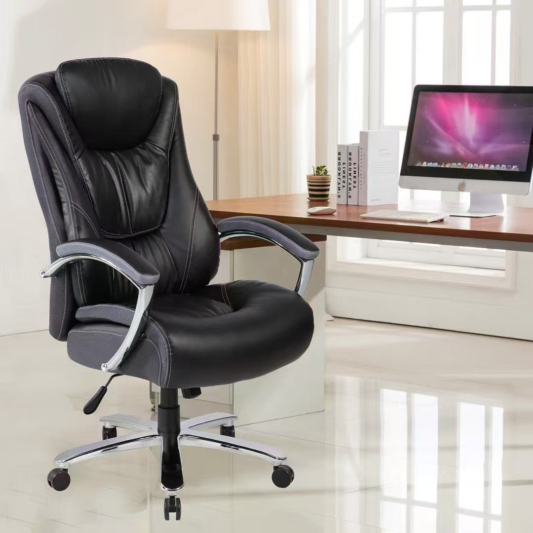 High backrest PU material office chair with adjustable height:9373H-PU