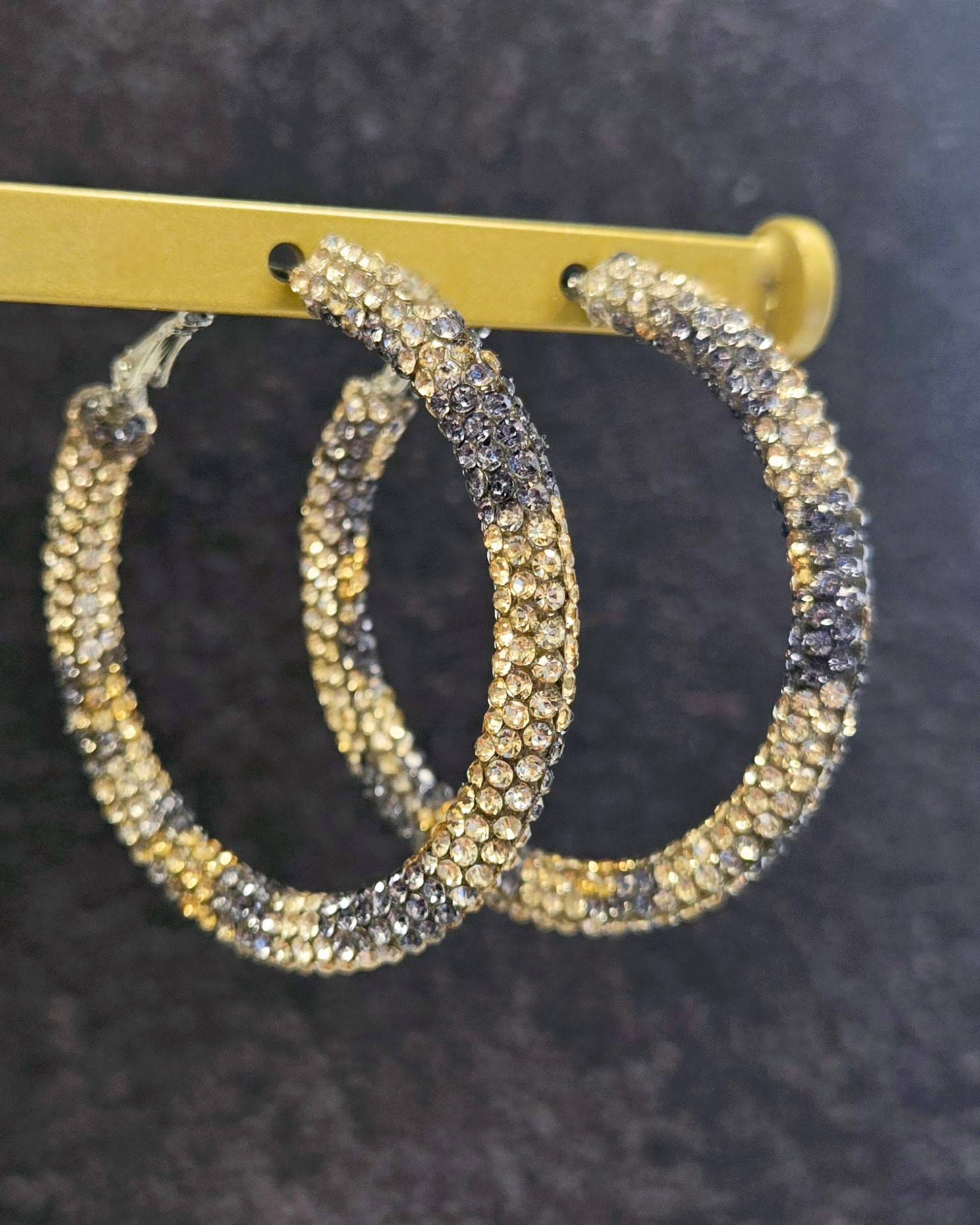Glitter Cheetah Hoops