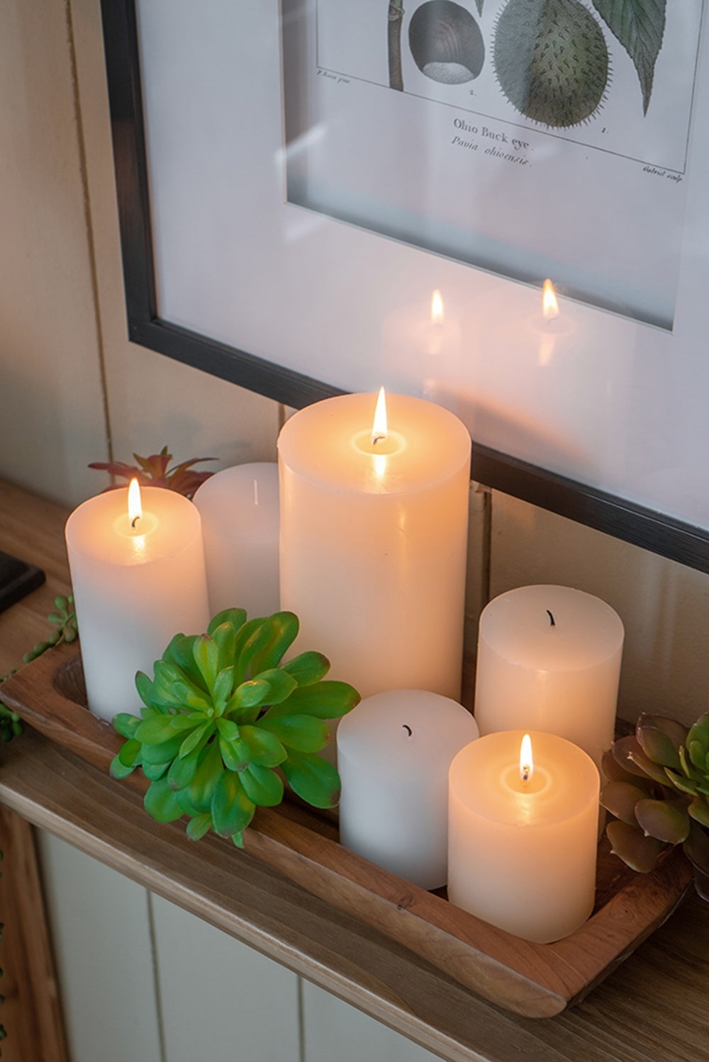 4x6' 2PK Unscented Soy Wax Candle, Ivory