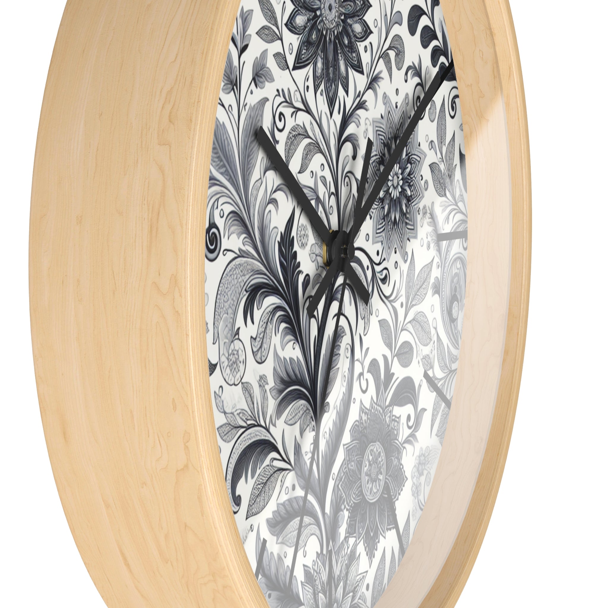 Elegant Floral Wall Clock - Vintage Home Decor, Timeless Gift, Statement Piece, Living Room Accent, Unique Wedding Present