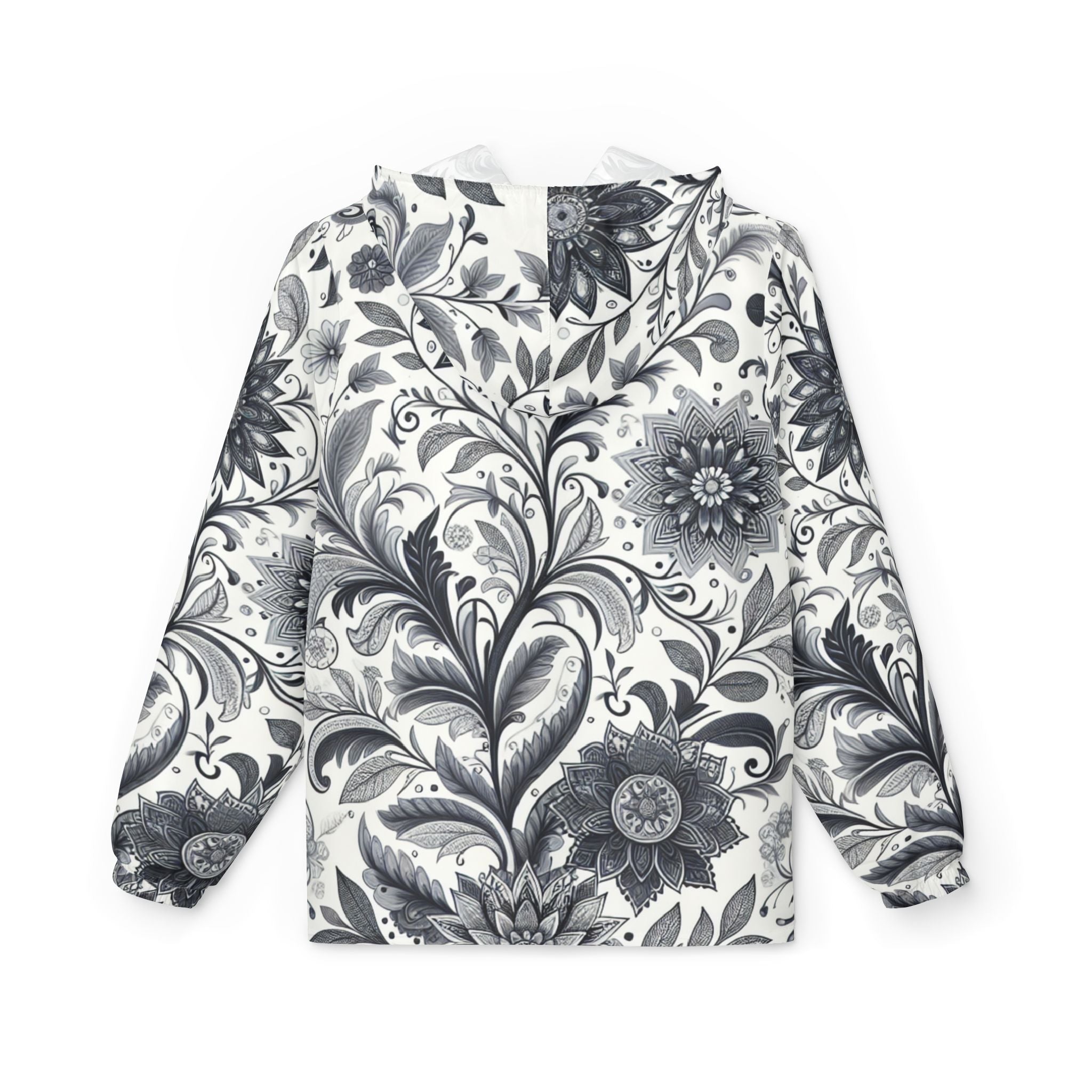 Floral Pattern Windbreaker Jacket, Lightweight Rain Jacket, Stylish Outerwear, Perfect Gift for Her, Outdoor Adventures, Trendy Layering