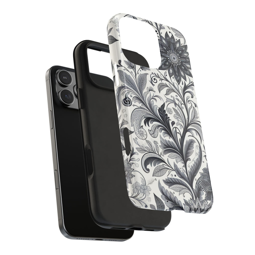 Floral Tough Phone Cases, Durable Phone Cover, Stylish Floral Design, Gift for Her, Trendy Tech Accessories, Birthday Present