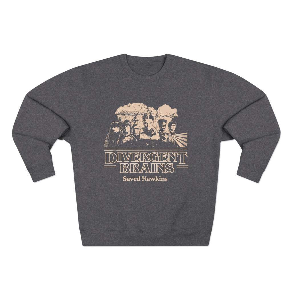 Divergent Brains Saved Hawkins - Adult Unisex Crewneck Sweatshirt