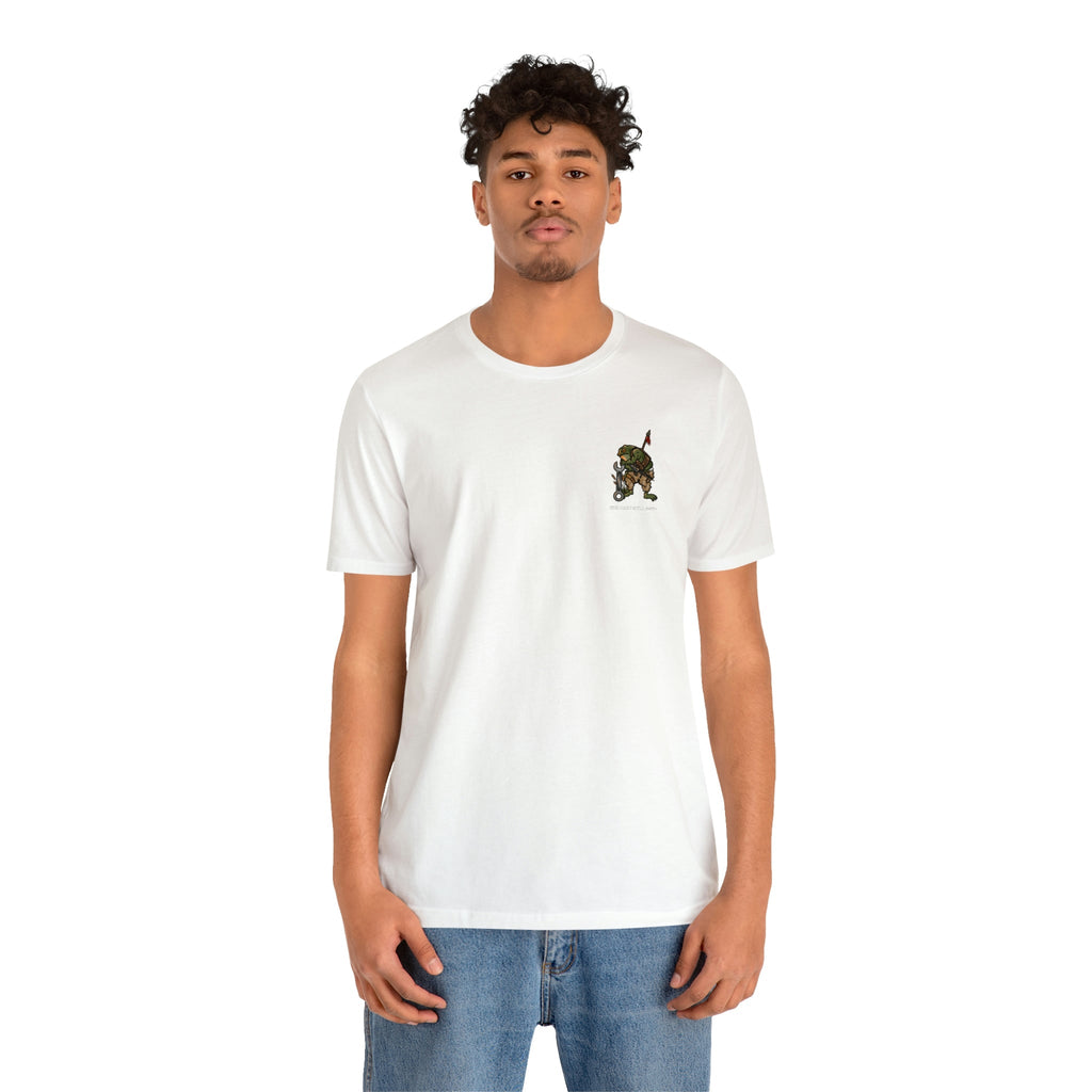 Mechanic Frog With Wrench and M4 - Front Print - Black Text