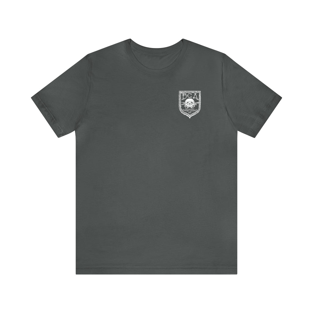 Flippers, Binoculars and Radio Frog - Back Print - Short Sleeve Tee