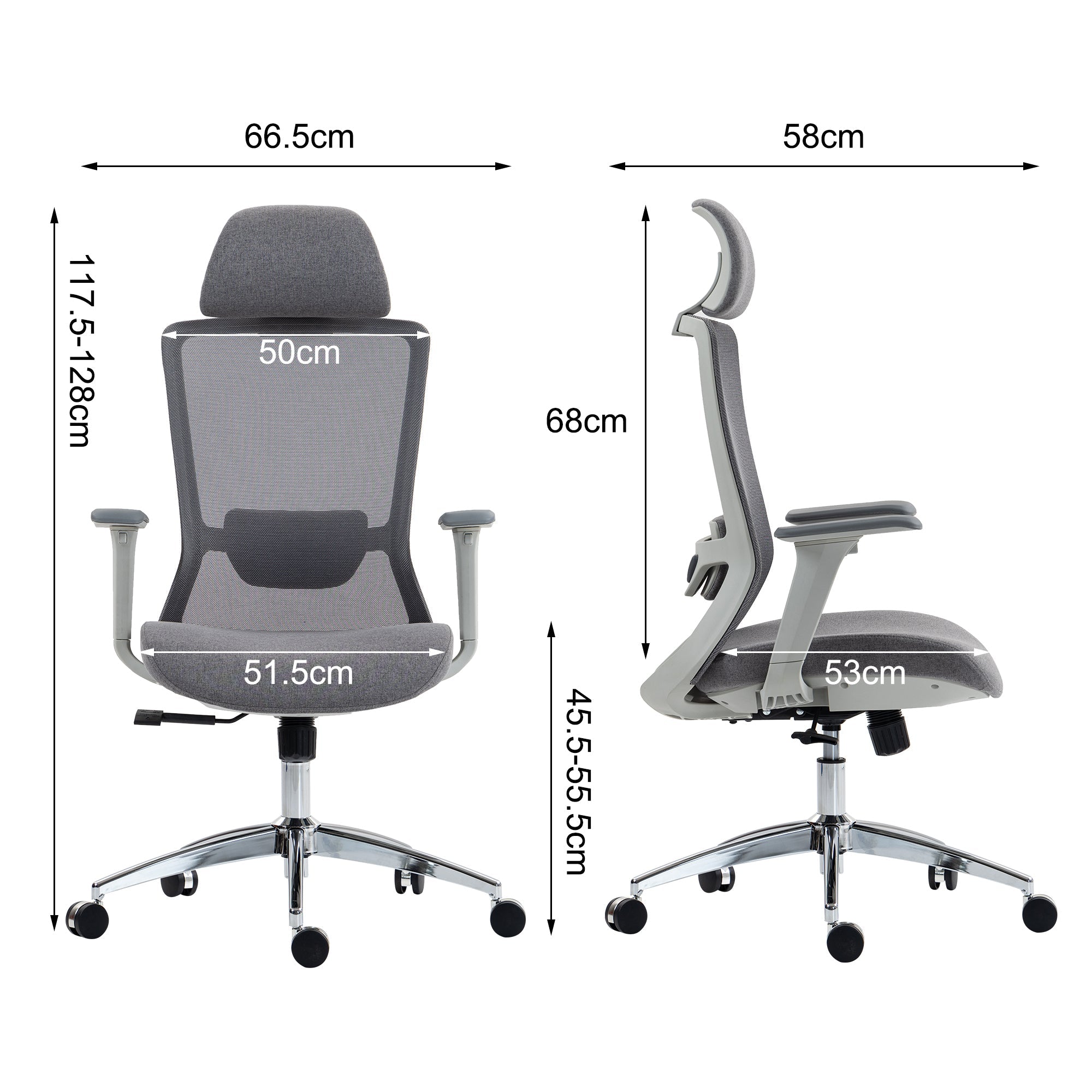 High Back Mesh Office Chair:8322H-GR