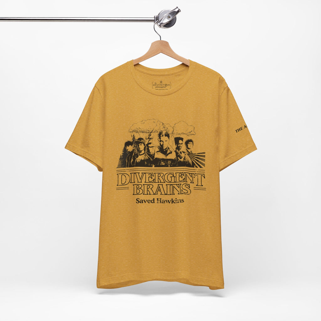 Divergent Brains Saved Hawkins - Adult Unisex Jersey Tee