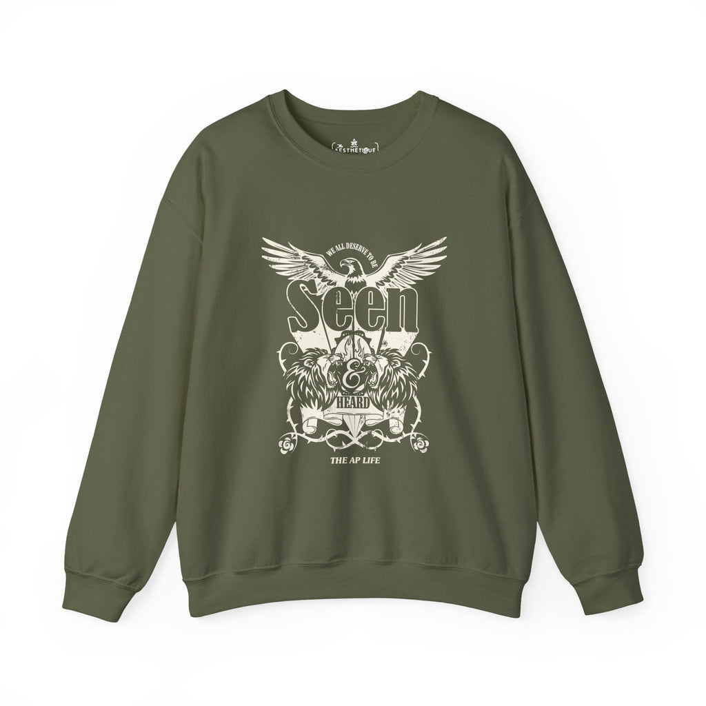 We All Deserve to be Seen & Heard - Adult Unisex Heavy Blend™ Crewneck Sweatshirt