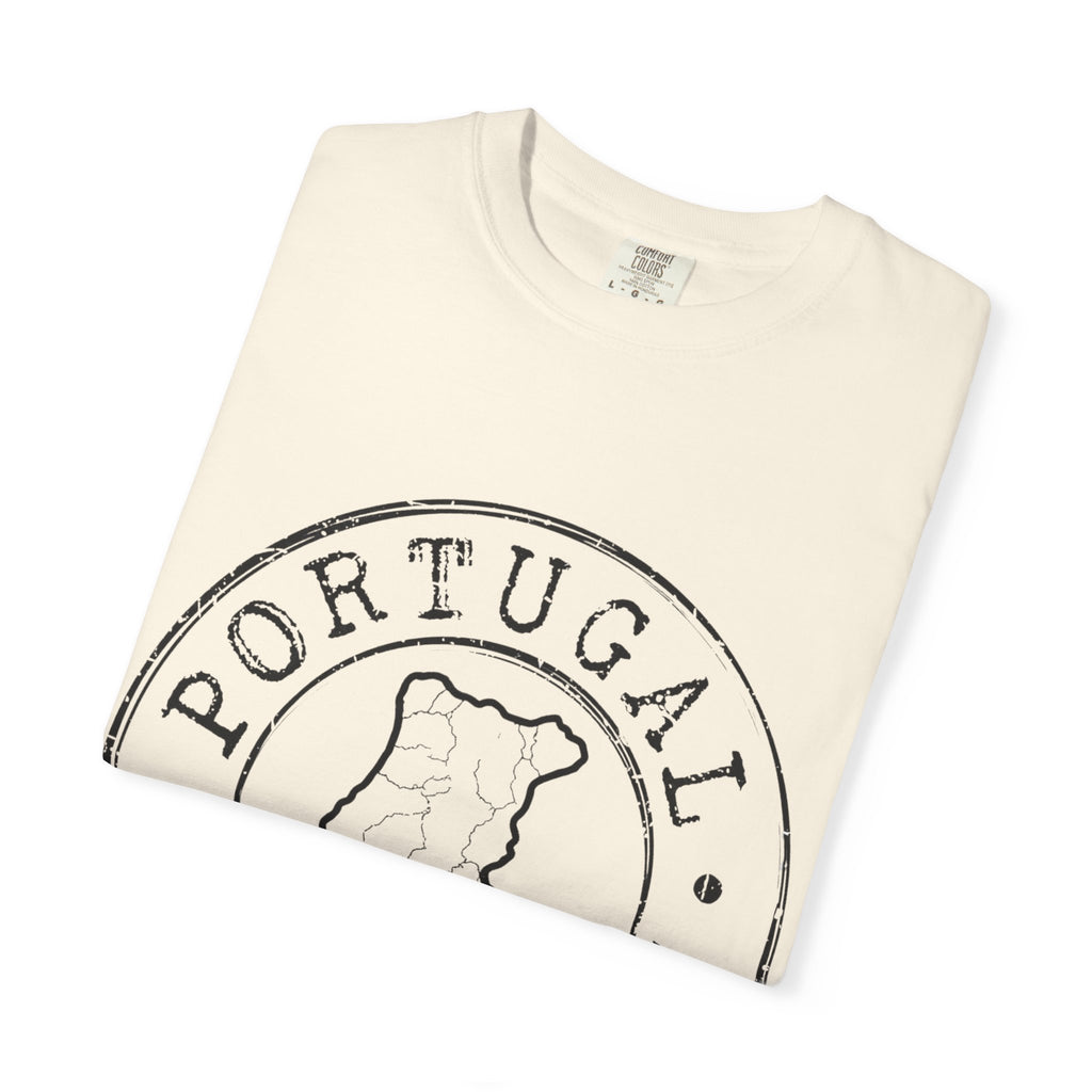 Portugal Map Stamp T-Shirt | Vintage Circular Badge