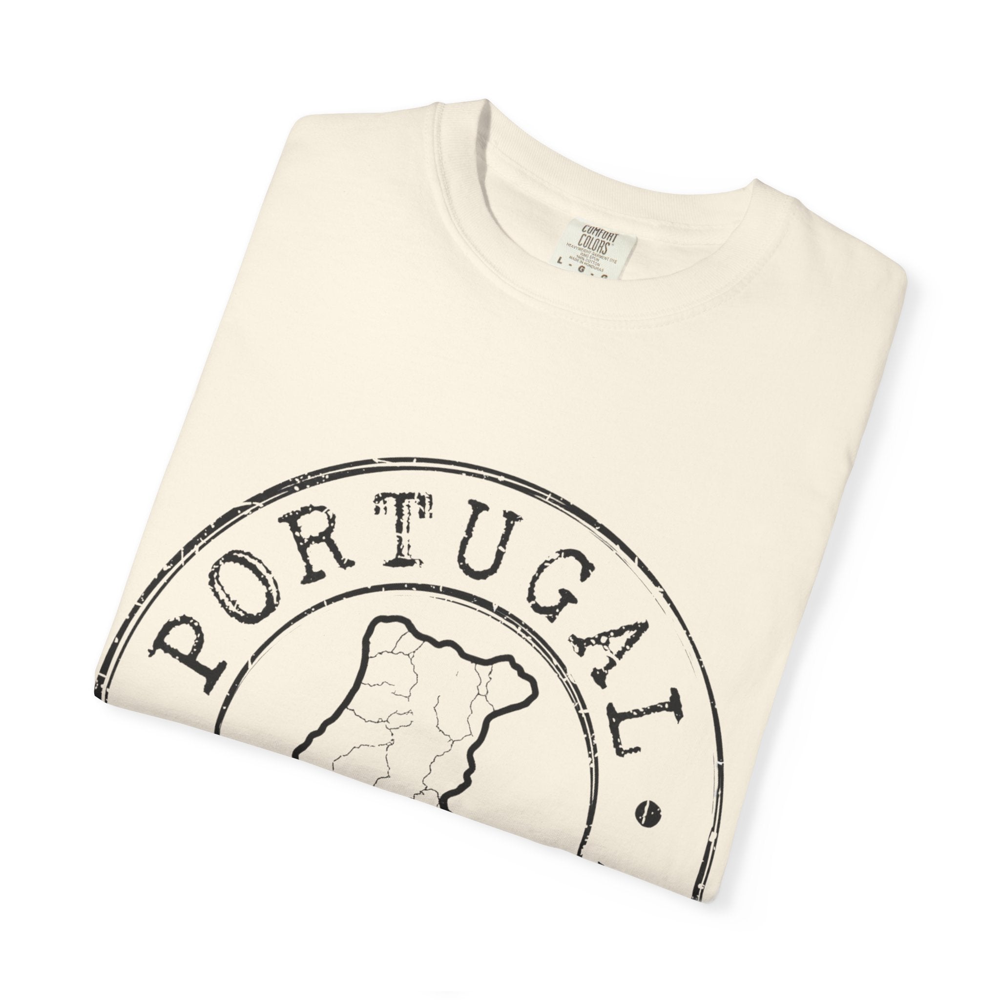 Portugal Map Stamp T-Shirt | Vintage Circular Badge