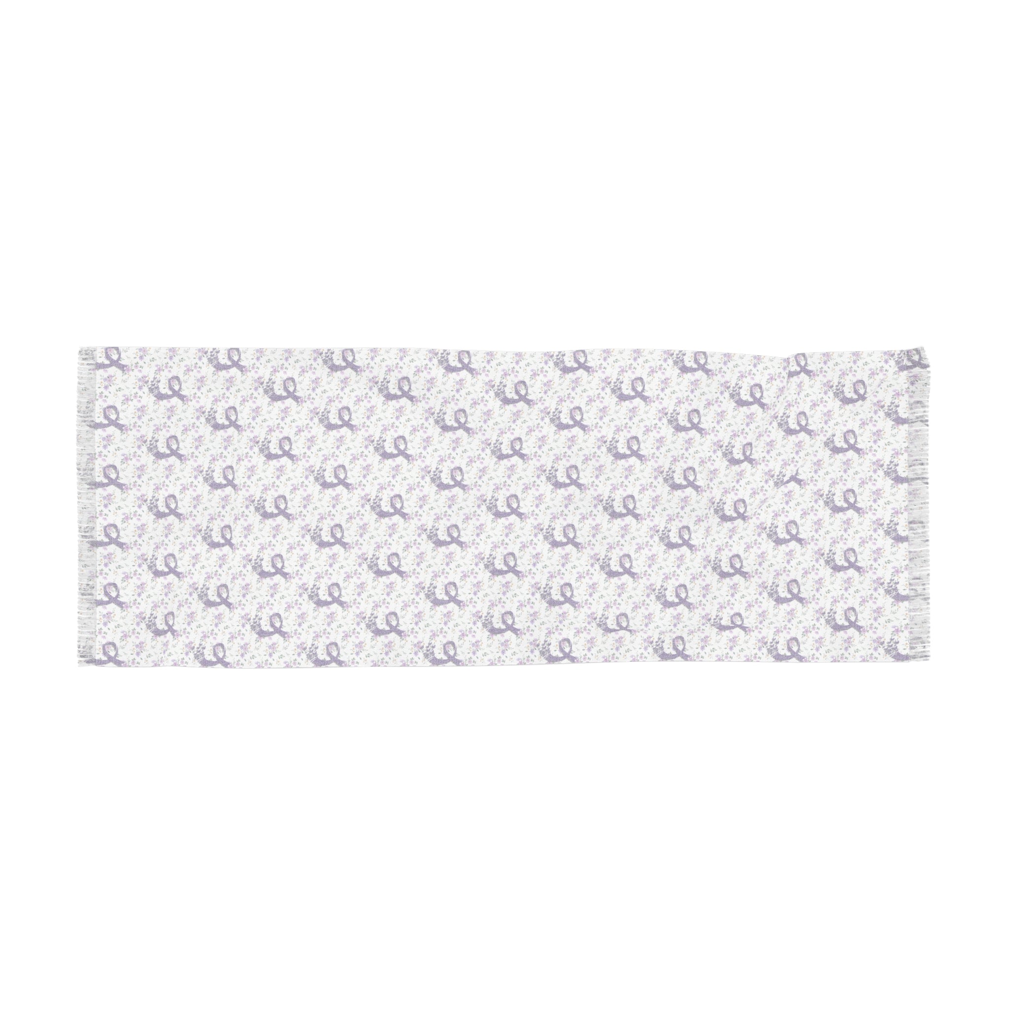 Purple Flowers Epilepsy Awareness Light Scarf
