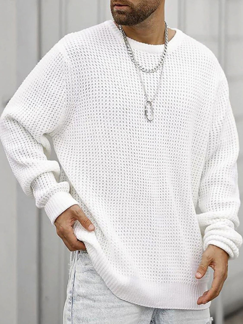 Round Neck Long Sleeve Sweater