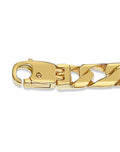 Curb Solid White/Yellow/Rose Gold Handmade Bracelet , 10mm, 6.5-10 Inch