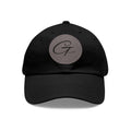 Hat with Leather Patch (Round)