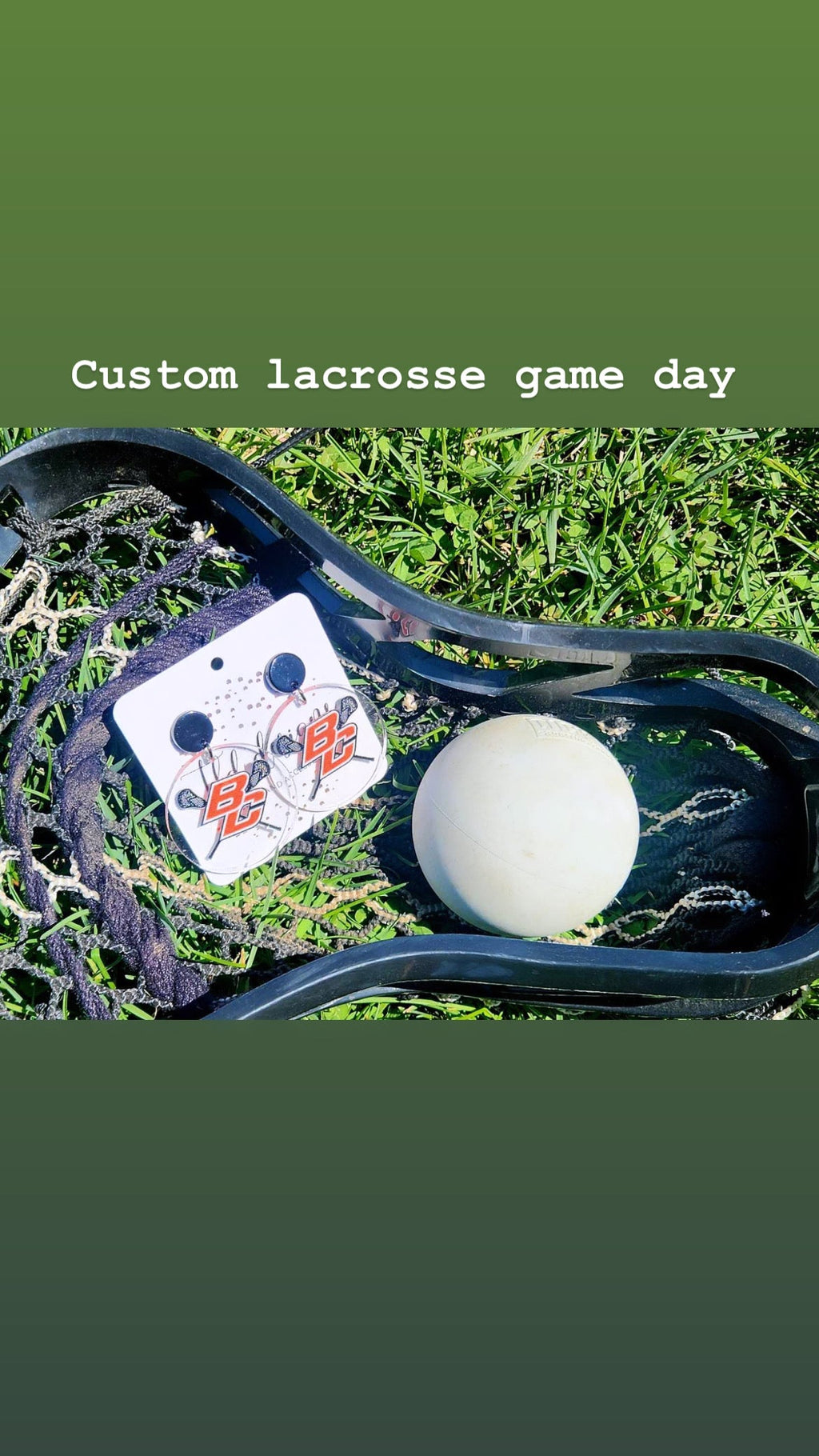 BC lacrosse acrylic earrings