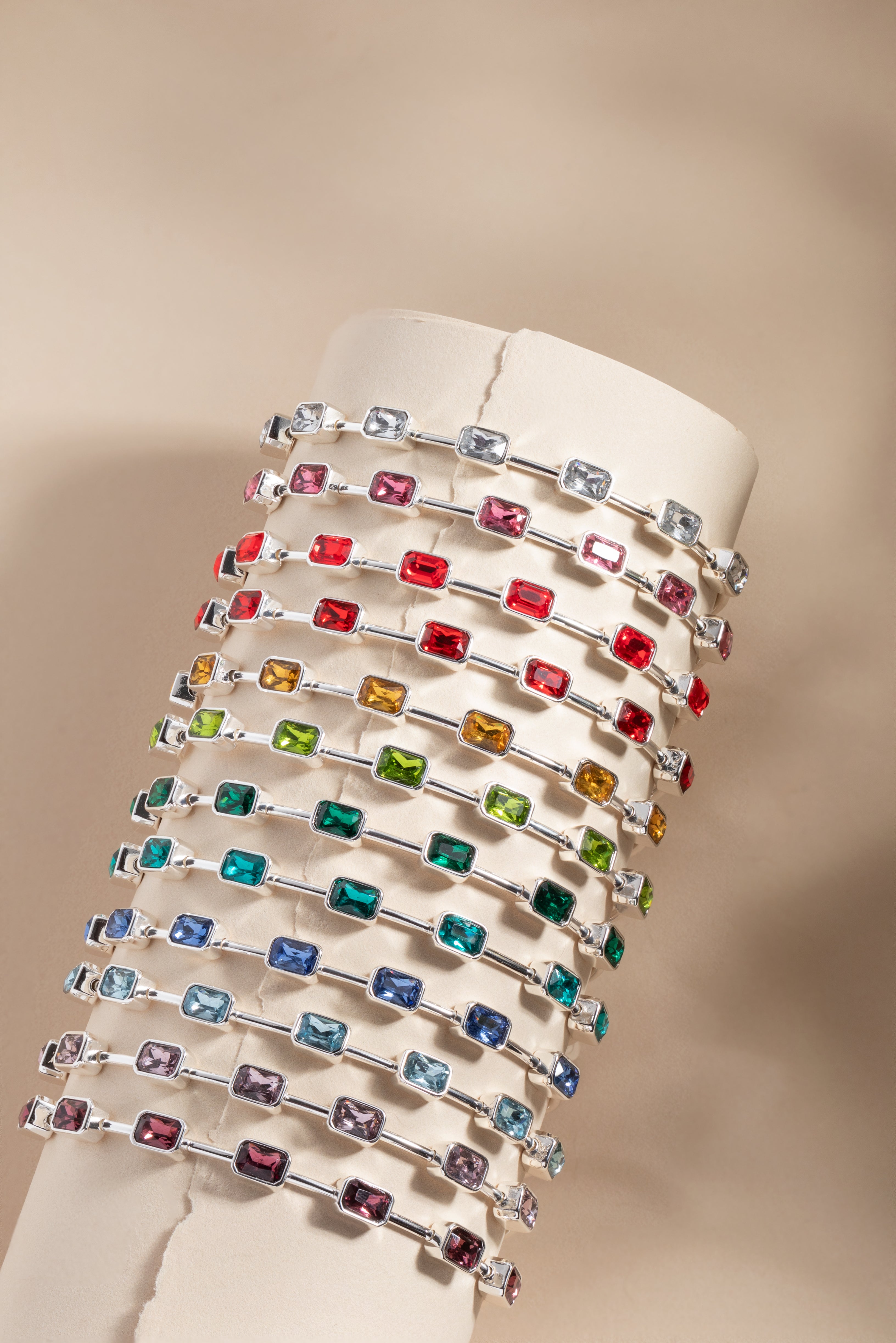 September Birthstone Emerald Cut Bangle