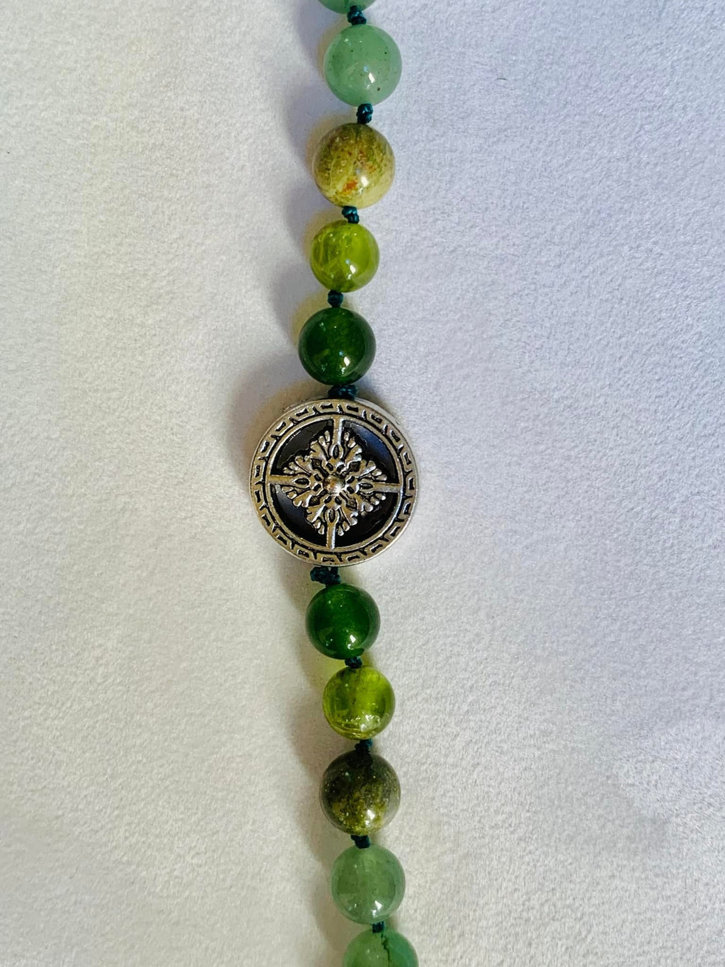 Adundantia Mala - Prosperity - Green Aventurine, Unakite, Peridot, Taiwanese Jade