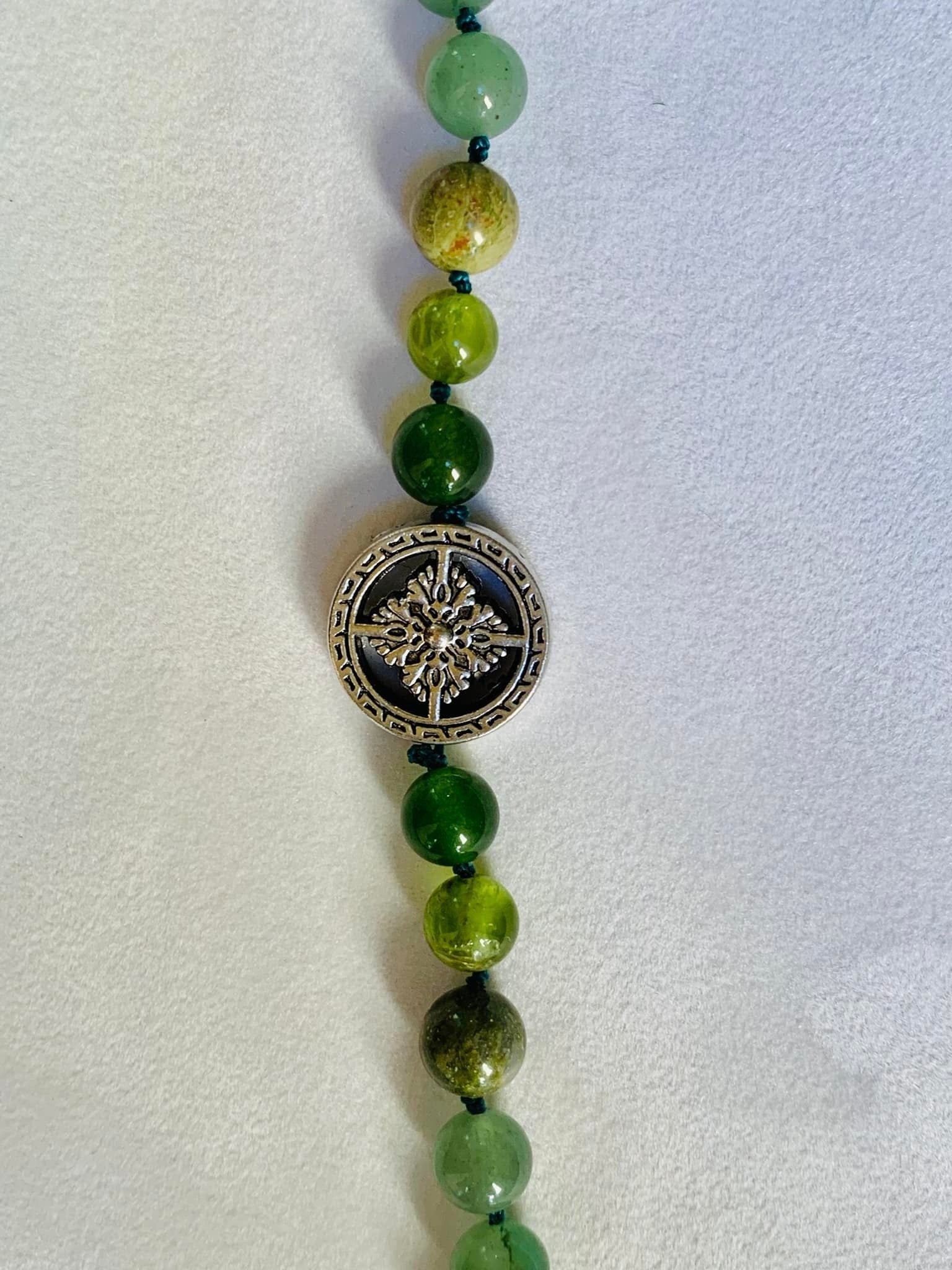 Adundantia Mala - Prosperity - Green Aventurine, Unakite, Peridot, Taiwanese Jade