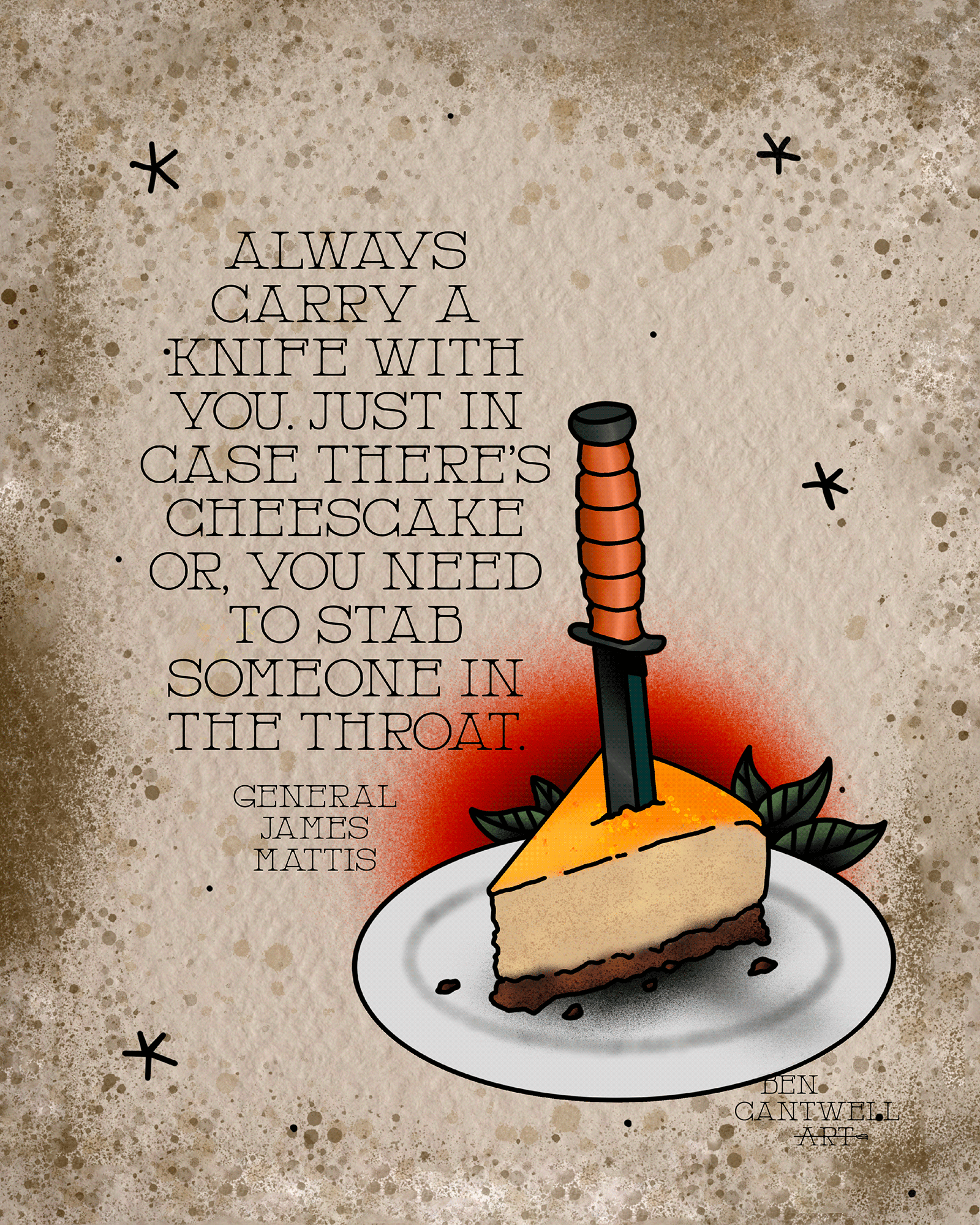 Alway Carry a Knife for Cheesecake