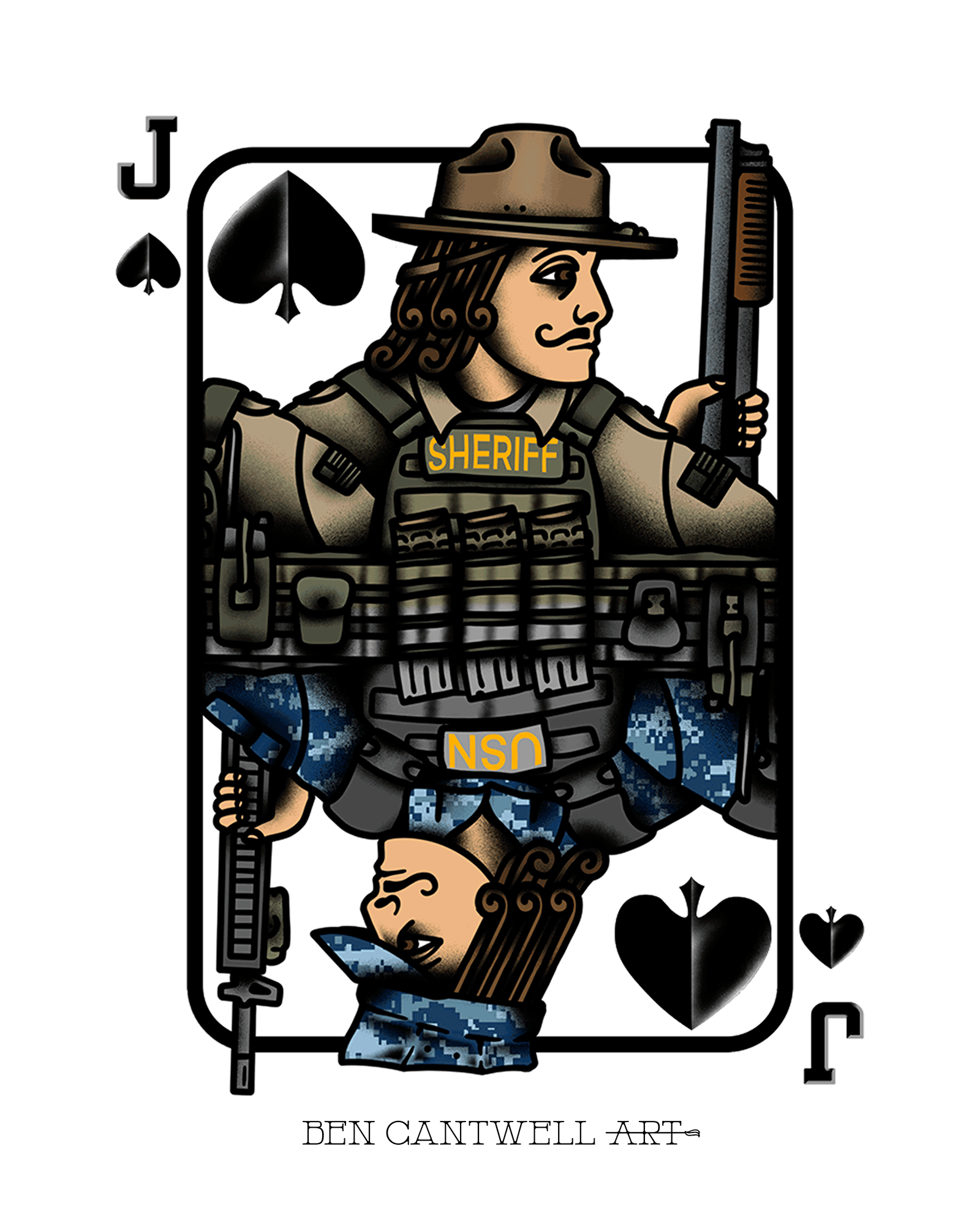 Jack of Spades - Navy Security / Sheriff