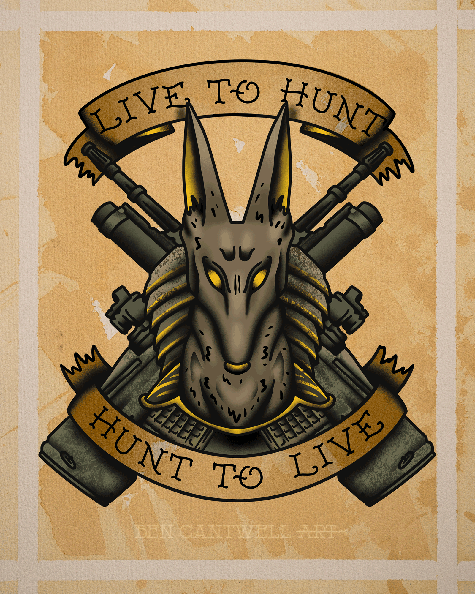 Live to hunt, hunt to live