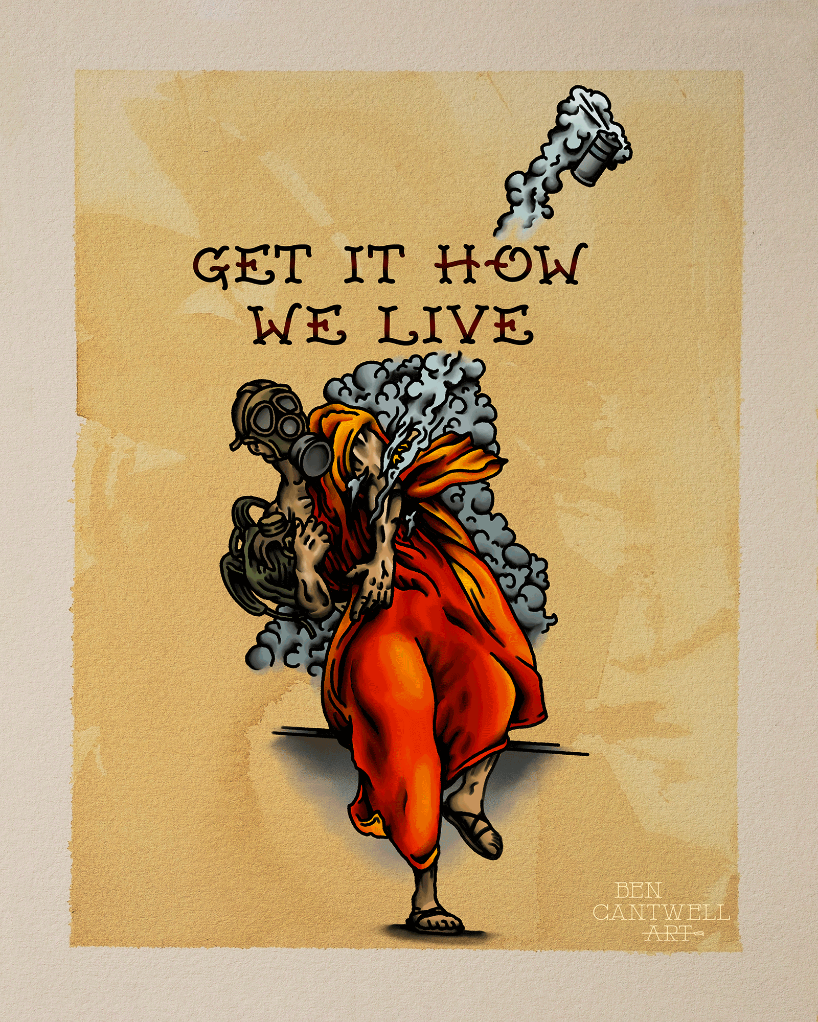Get it How We Live Monk With Grenade