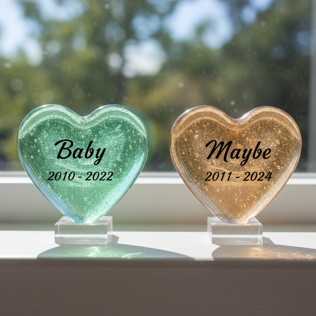 "Companion Memory" Cremation Heart  Appr. 2¾″ x 2¾″ x ¾″- 1″ Thick