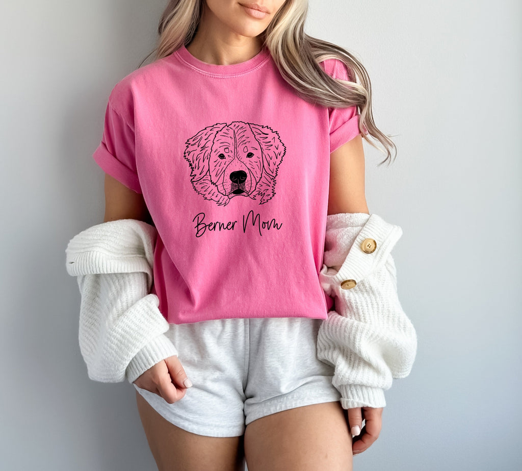 Berner Mom Bernese Mountain Dog Dog Mom Comfort Colors T Shirt