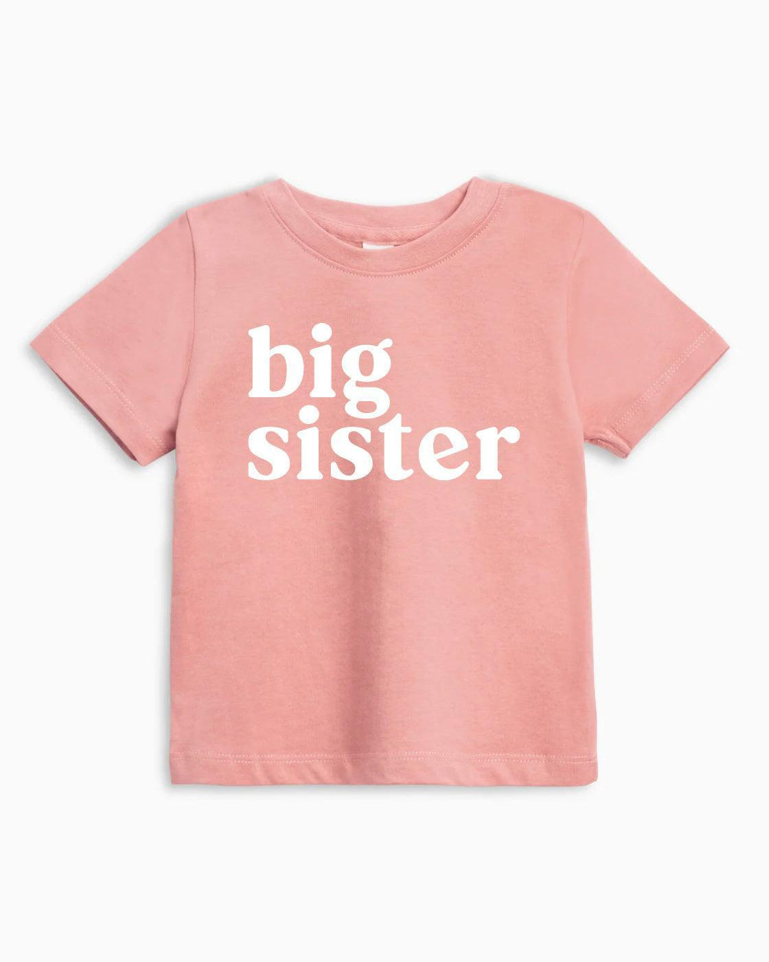 Big Sister Organic Cotton Kids T-Shirt – Baby & Youth Matching Family Announcement Tee