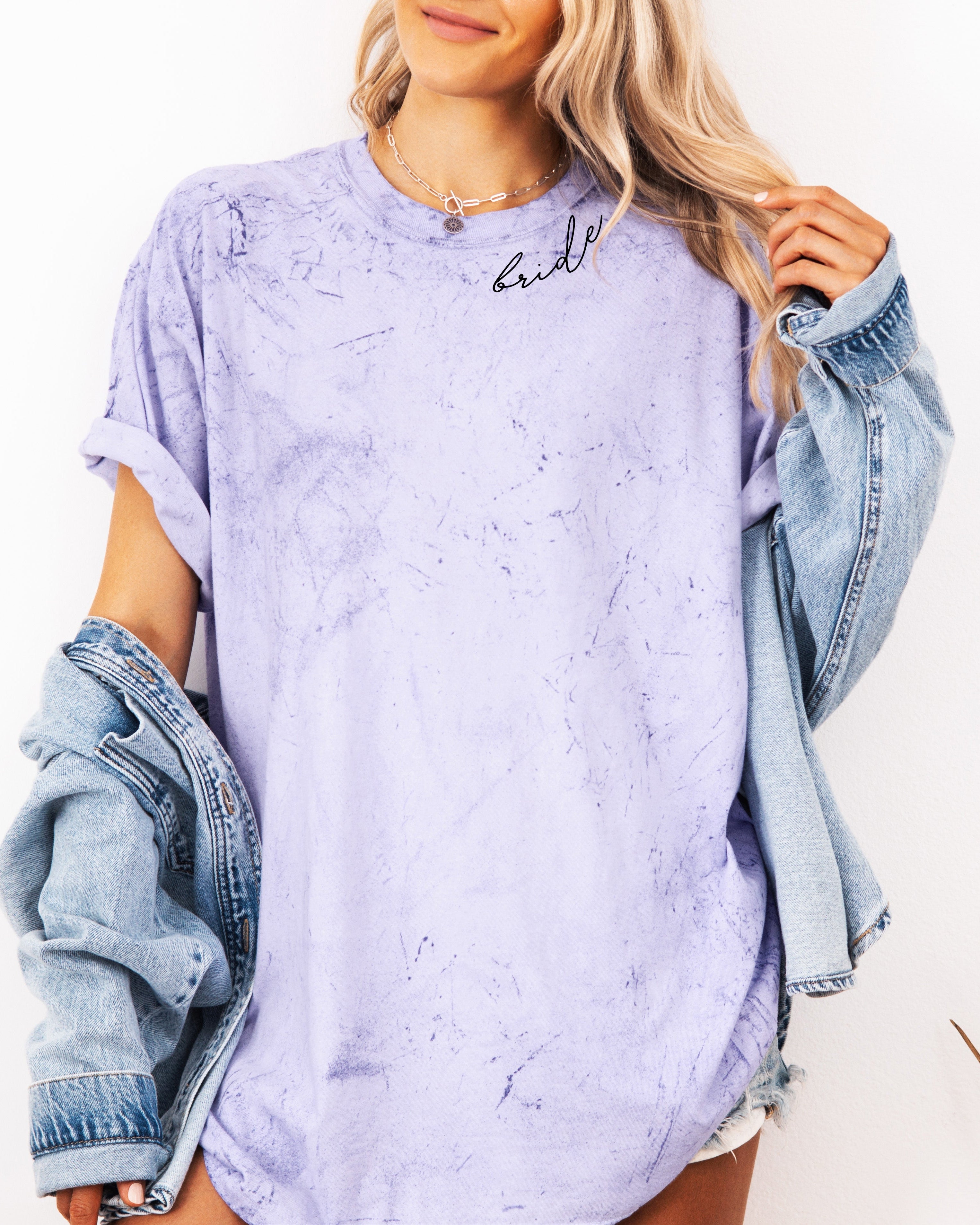 Bride Mrs Honeymoon Comfort Colors Garment-Dyed T-Shirt – Bridal Shower & Wedding Gift Tee