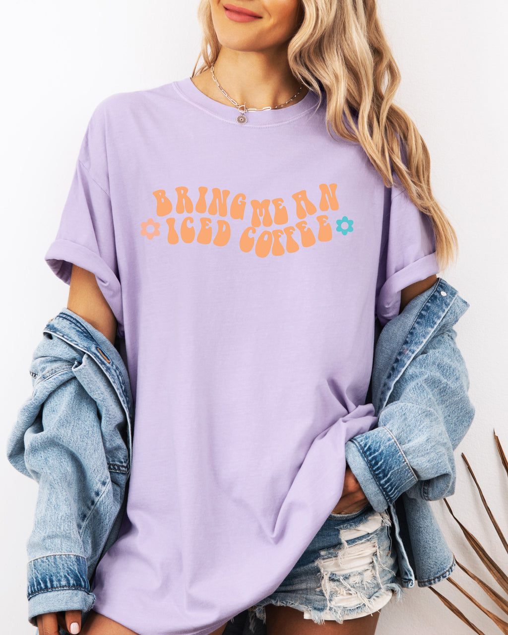 Bring Me an Iced Coffee Latte Comfort Colors Garment-Dyed T-Shirt – Summer Coffee Lover Graphic Tee