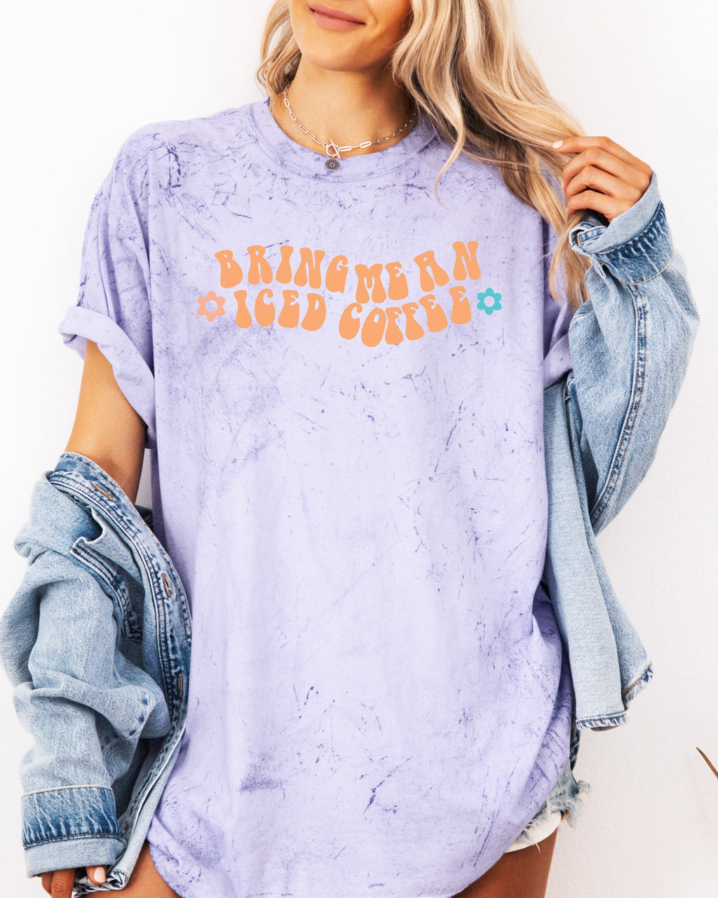 Bring Me an Iced Coffee Latte Comfort Colors Garment-Dyed T-Shirt – Summer Coffee Lover Graphic Tee