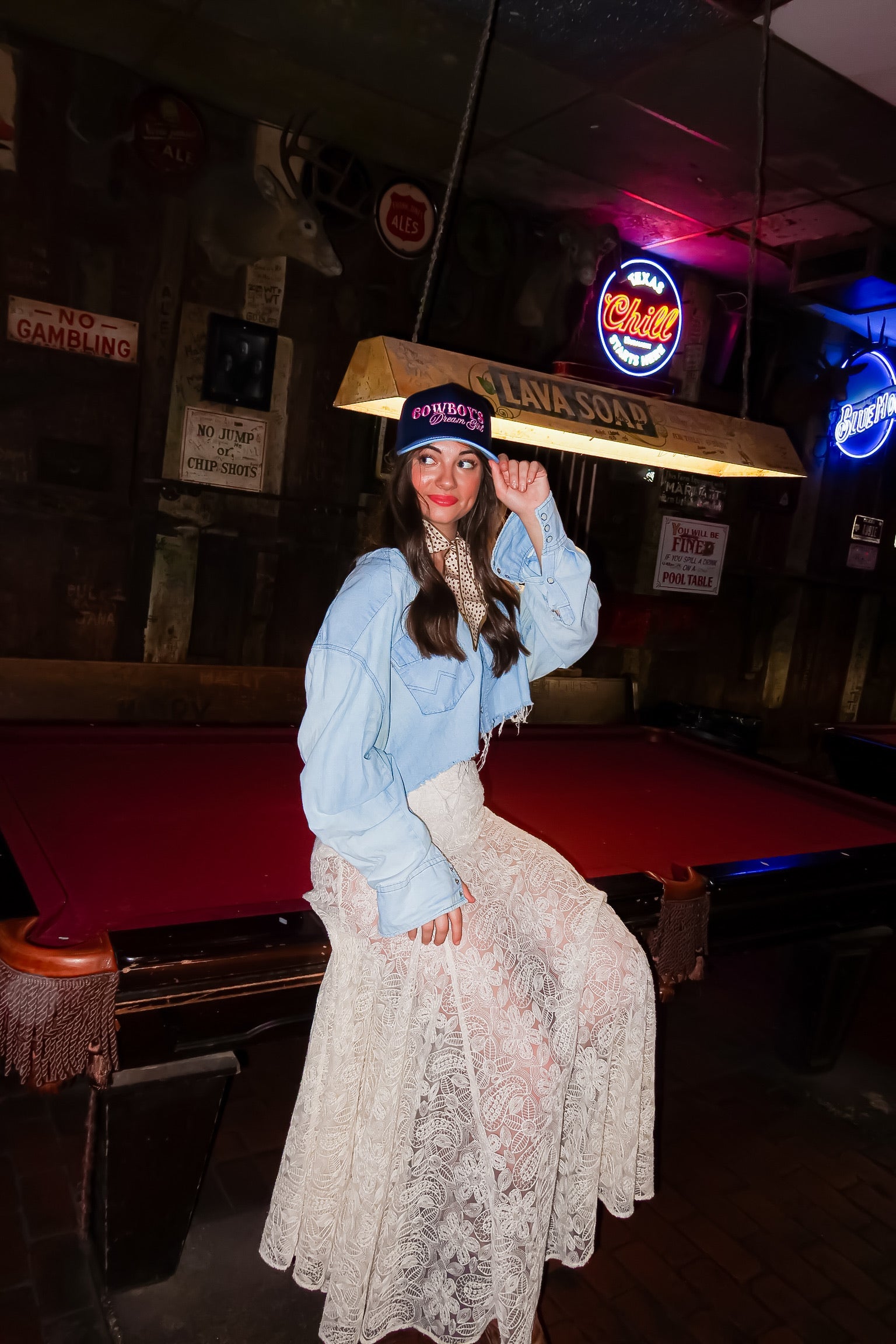 COWBOY'S DREAM GIRL CANVAS CAP
