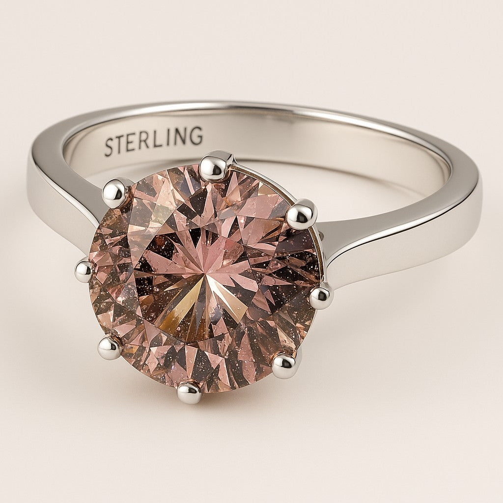 "Circle of Life" Round Portuguese Cut Cremation Ring 10mm