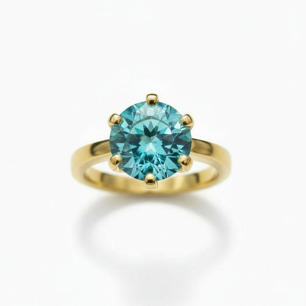 "Circle of Life" Round Portuguese Cut Cremation Ring 10mm