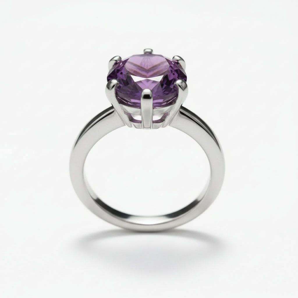 "Circle of Life" Round Portuguese Cut Cremation Ring 10mm