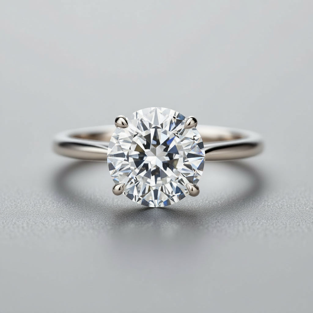 "Circle of Life"  Round Portuguese Cut Cremation Ring 8MM Stone