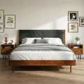 Acacia Astoria Upholstered Solid Wood Bed Frame for Elegant Bedrooms