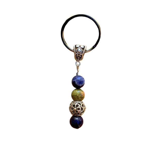 Communication Crystal Beaded Key Chain