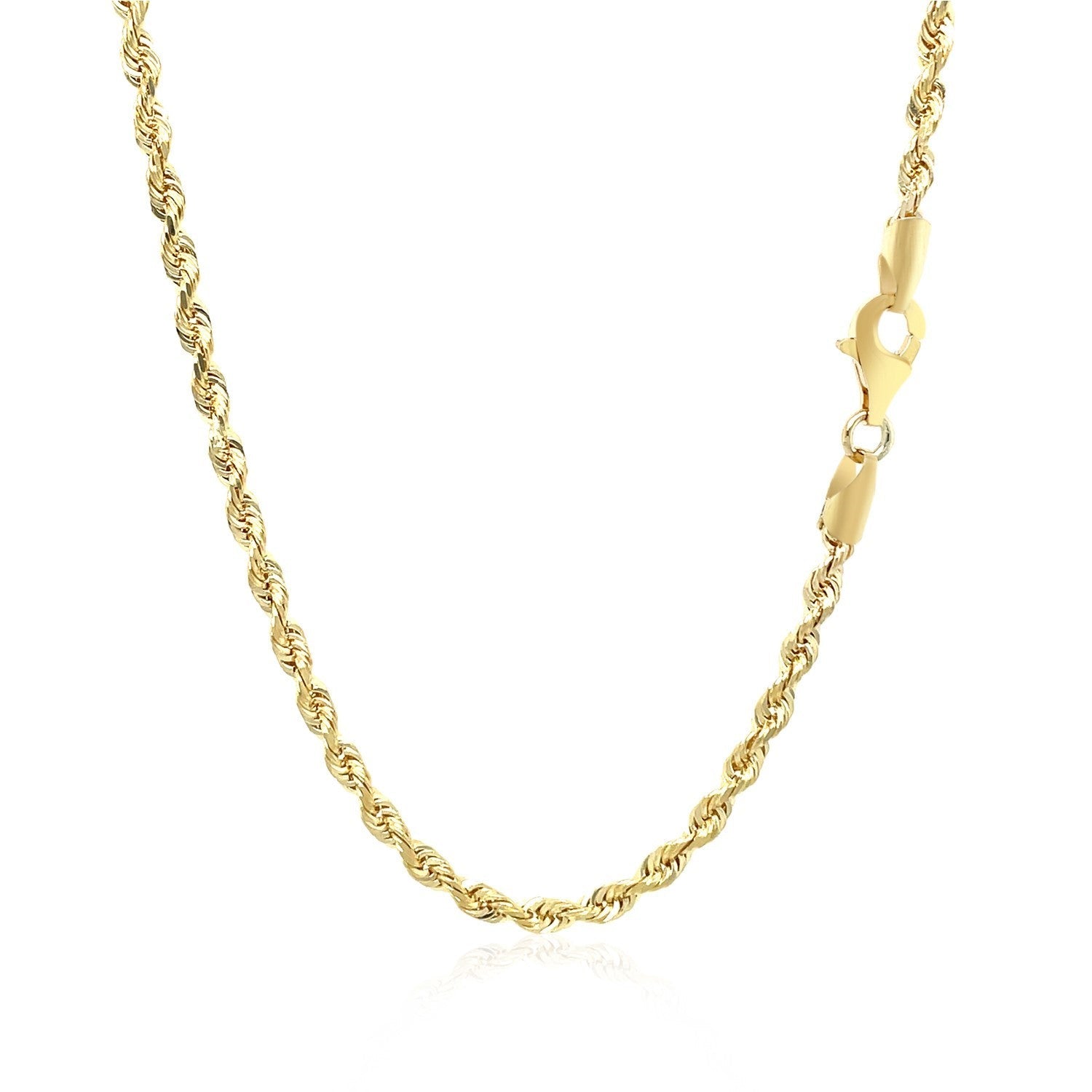 10k Yellow Gold Solid Diamond Cut Rope Chain (2.75 mm)