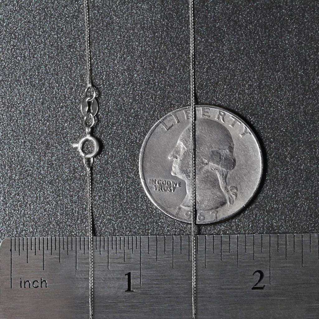 14k White Gold Classic Box Chain (0.60 mm)