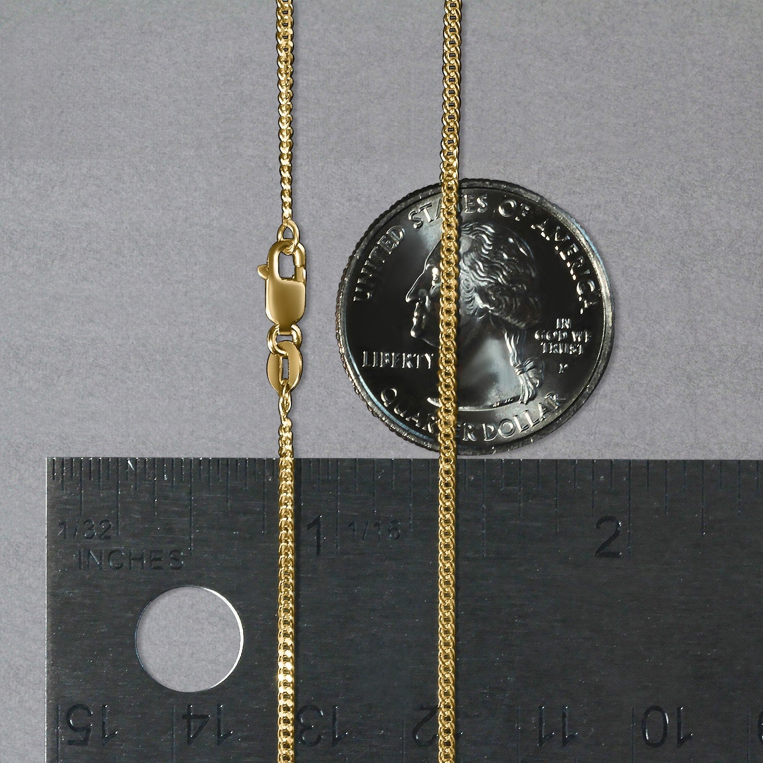 14k Yellow Gold Gourmette Chain (1.40 mm)