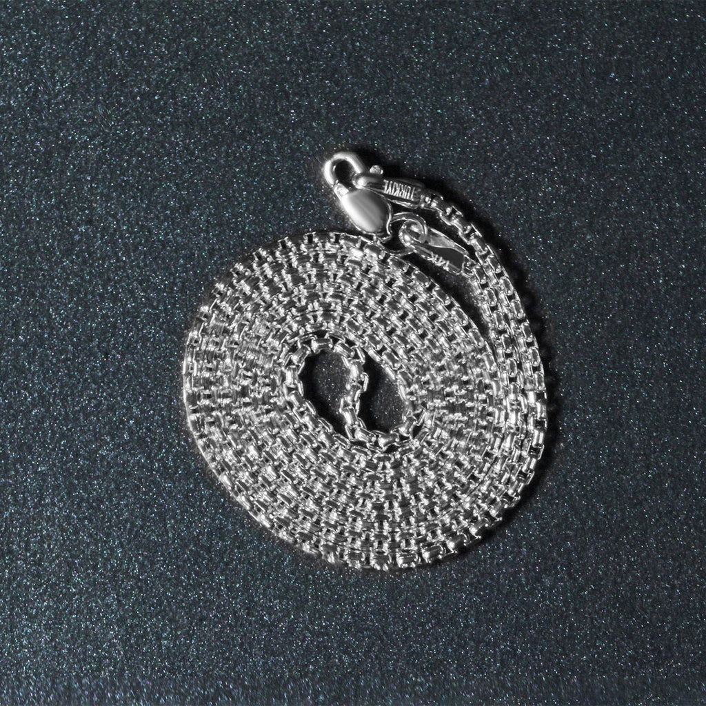14k White Gold Round Box Chain (1.8 mm)