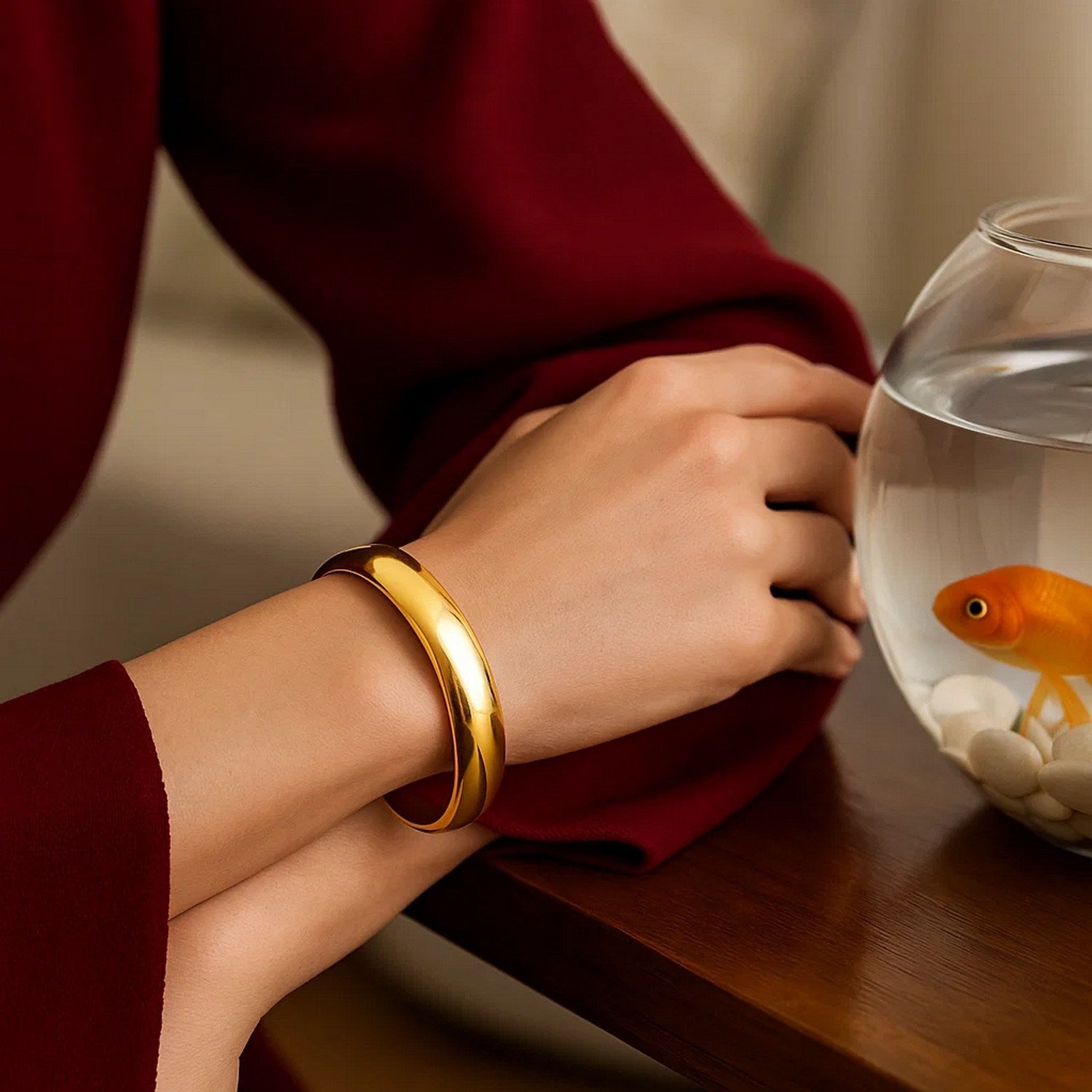 Classic Bangle in 14k Yellow Gold (13.50 mm)